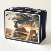 Lunch Box Guerrier du coucher de soleil majestueux  (Dos)