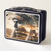 Lunch Box Guerrier du coucher de soleil majestueux  (Devant)