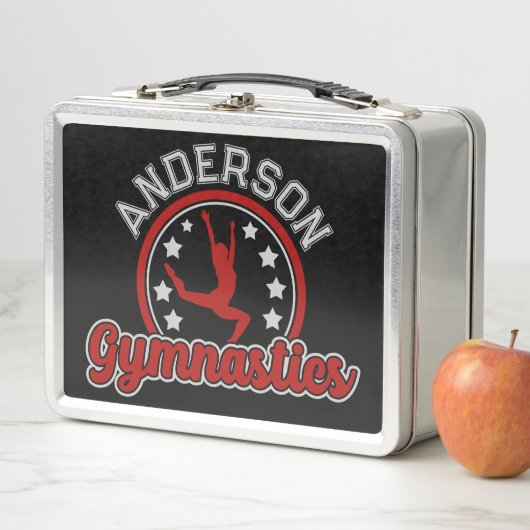 Lunch Box Gymnastique AJOUTER LE NOM Gymnaste Vault Floor At (En situation)