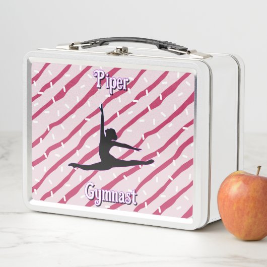 Lunch Box Gymnastique Pink White Pepperment Sprinkel (En situation)