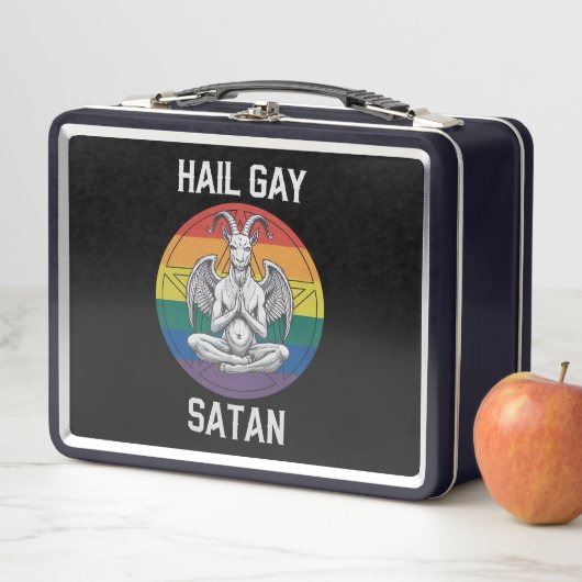 Lunch Box Hail Gay Satan Funny Goth Gothique Goat LGBTQ (En situation)