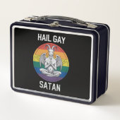 Lunch Box Hail Gay Satan Funny Goth Gothique Goat LGBTQ (Devant)