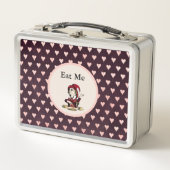 Lunch Box Haine folle "Mat Me" Coeurs bordeaux et roses (Devant)