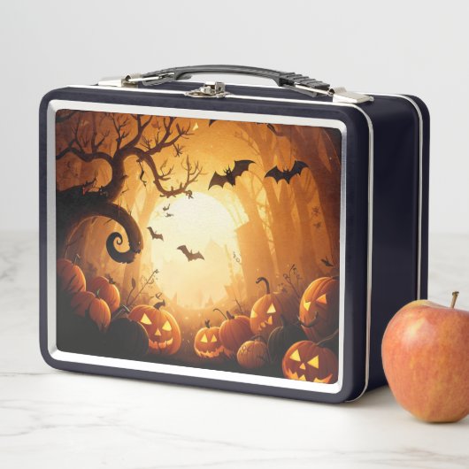 Lunch Box Halloween/chauve-souris/Citrouille/automne (En situation)