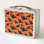 Lunch Box Halloween chauves-souris noires orange cool éffray (Devant)