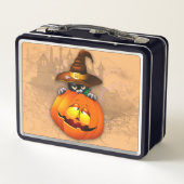 Lunch Box Halloween Cute Kitty Witch et ami Citrouille (Dos)
