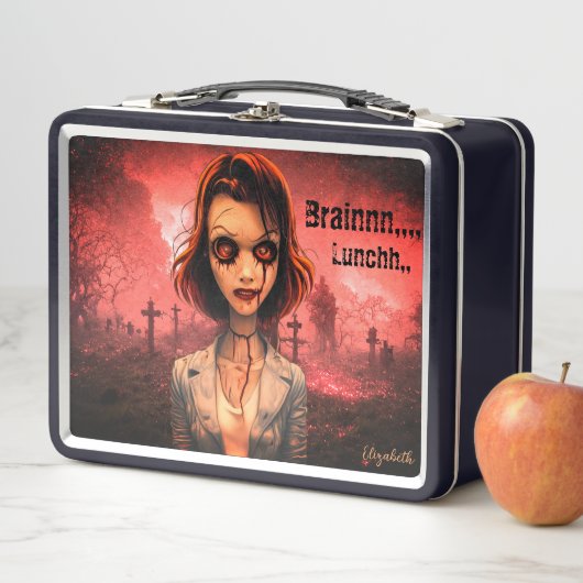 Lunch Box Halloween du cimetière des filles Zombie (En situation)
