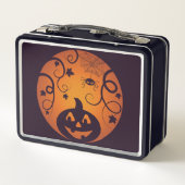 Lunch Box Halloween Jack-o'-lantern citrouille visage et ara (Dos)