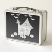 Lunch Box Halloween la nuit avec Haunted House, chauves-sour (Dos)