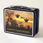 Lunch Box Halloween Scène d'horreur nocturne fantômes et cha (Dos)