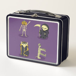 Lunch Box Halloween Squelette Dracula Mummy Griffe Reaper