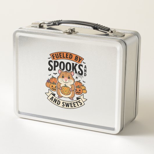 Lunch Box Hamster d'Halloween Alimenté par les Fantômes Drôl (Devant)