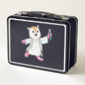 Lunch Box Hamster en scientifique avec tube à essai (Dos)