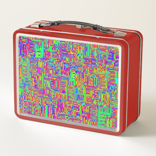 Lunch Box Hand and Digitally Painted Pattern art 42 (Dos)