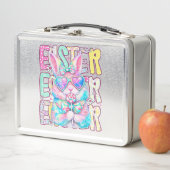 Lunch Box Happy Easter Bunny Coquette Bow Preppy Easter Day  (En situation)