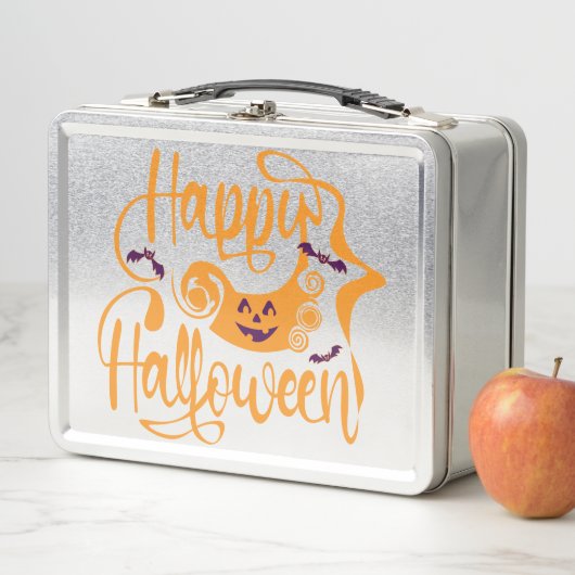 Lunch Box Happy Halloween chauves-souris Jack-o'-lantern (En situation)