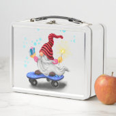 Lunch Box Happy Skater Gnome avec des cadeaux et Sparkler -  (En situation)