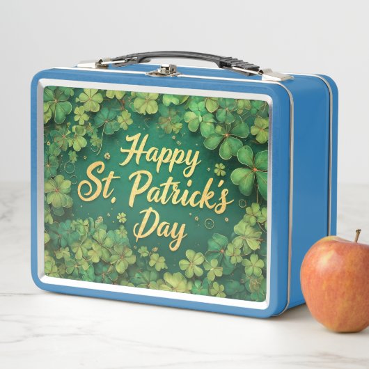 Lunch Box Happy St. Patrick’s Day Clover Design (En situation)