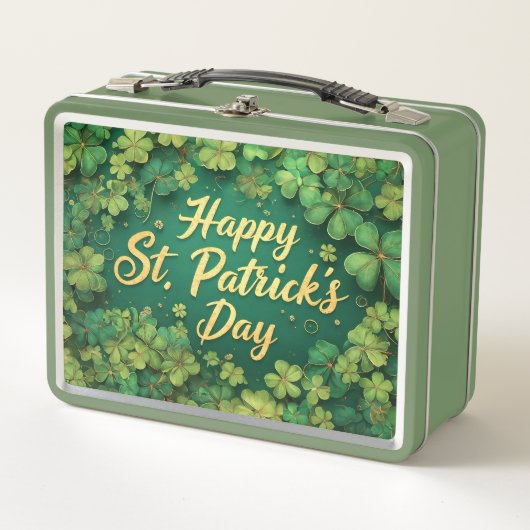 Lunch Box Happy St. Patrick’s Day Clover Design (Devant)
