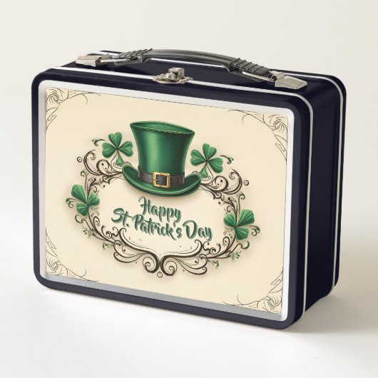 Lunch Box Happy St. Patrick’s Day Shamrock Design (Devant)
