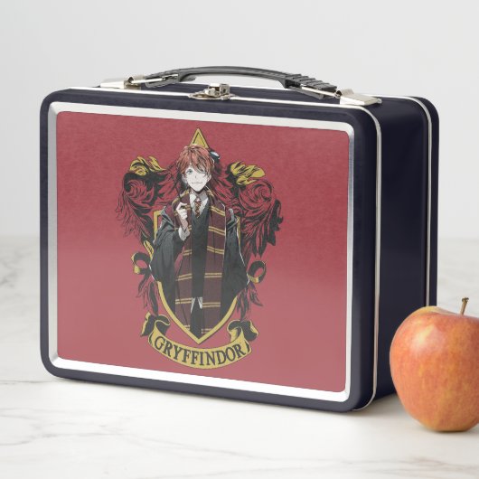 Lunch Box HARRY POTTER™ | Anime Ron Weasley House Crest (En situation)