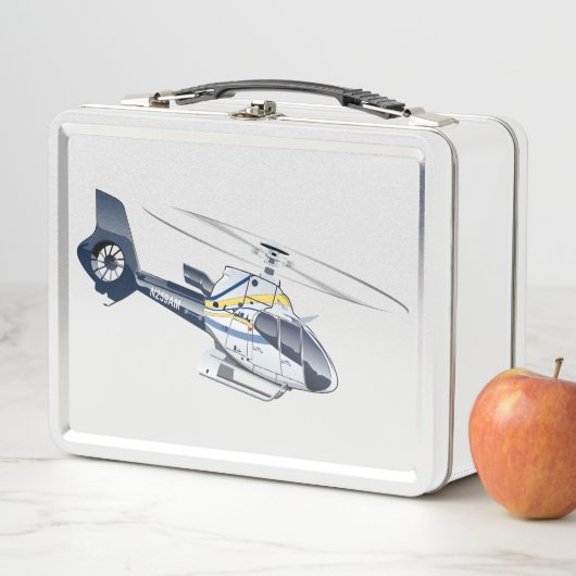 Lunch Box Hélicoptère de dessin (En situation)