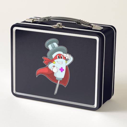 Lunch Box Héros en infirmière avec seringue (Devant)