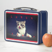 Lunch Box Heure de pause déjeuner - rouge (En situation)