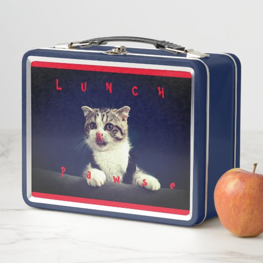 Lunch Box Heure de pause déjeuner - rouge (En situation)