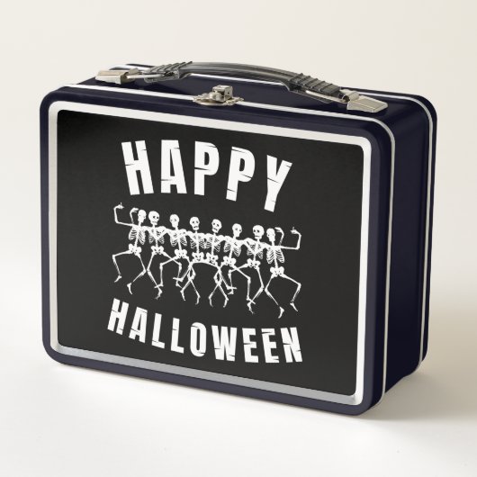 LUNCH BOX HEUREUX HALLOWEEN DANSER SKELETONS (Devant)