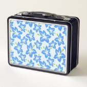 Lunch Box Hibiscus Bleu, Fleurs Bleues, Motif De Fleurs (Dos)