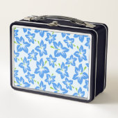 Lunch Box Hibiscus Bleu, Fleurs Bleues, Motif De Fleurs (Devant)