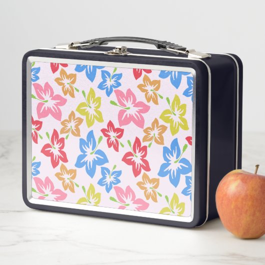 Lunch Box Hibiscus Coloré, Motif Des Fleurs (En situation)