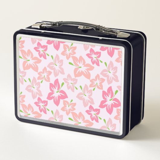 Lunch Box Hibiscus Rose, Fleurs Roses, Motif De Fleurs (Dos)