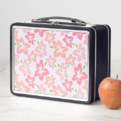 Lunch Box Hibiscus Rose, Fleurs Roses, Motif De Fleurs (En situation)