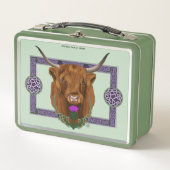 Lunch Box Highland Scottish Vache Purple Celple Knot Work (Devant)