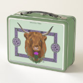 Lunch Box Highland Scottish Vache Purple Celple Knot Work (Dos)