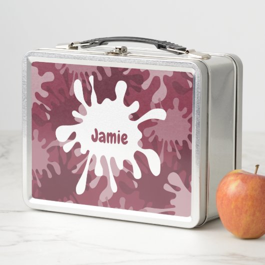 Lunch Box Hip Abstraite peinture rouge (En situation)