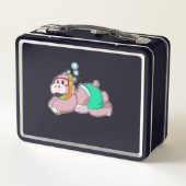 Lunch Box Hippo à la plongée avec tuba (Dos)