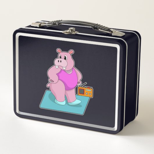 Lunch Box Hippo at Fitness with Radio.PNG (Devant)