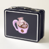 Lunch Box Hippo avec la coupe du café (Dos)