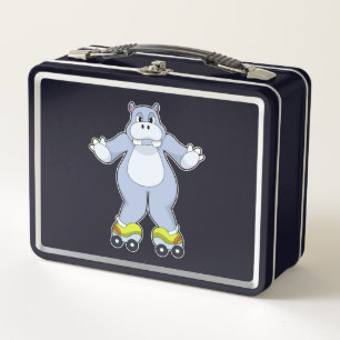Lunch Box Hippo avec patins à rouleaux