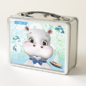 Lunch Box Hippo Blue Fish Kids (Dos)