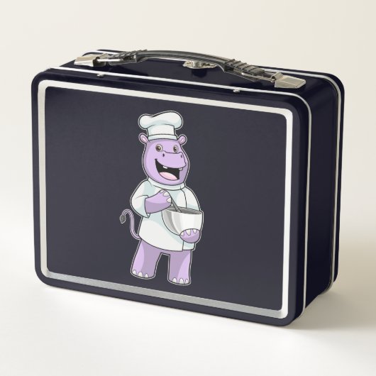 Lunch Box Hippo comme chef avec bol (Dos)