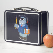Lunch Box Hippo comme professeur avec livre (En situation)