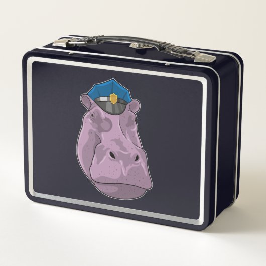 Lunch Box Hippo en tant que policier (Dos)