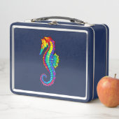 Lunch Box Hippocampe polygonal arc-en-ciel (En situation)