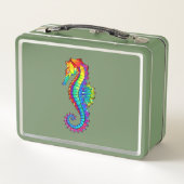 Lunch Box Hippocampe polygonal arc-en-ciel (Dos)