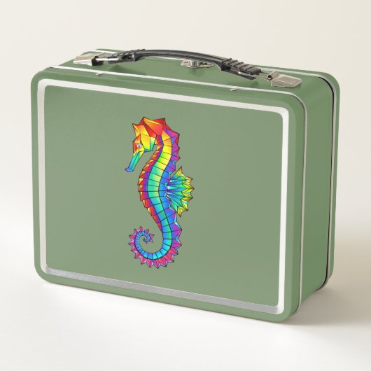 Lunch Box Hippocampe polygonal arc-en-ciel (Dos)