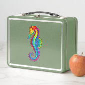 Lunch Box Hippocampe polygonal arc-en-ciel (En situation)